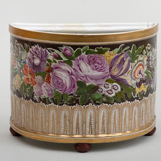 English Porcelain Gilt-Decorated Bough Pot