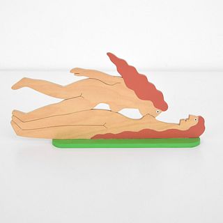 William Accorsi Erotic Puzzle Sculpture, 2 Women