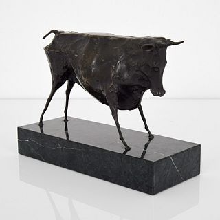 Elie Nadelman (after) Bronze Bull Sculpture