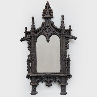 Small Cast Iron Gothic Mirror