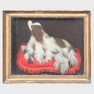 Woolwork Picture of a Spaniel on a Pillow