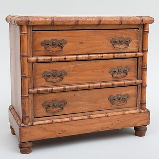 Miniature Faux Bamboo Chest of Drawers