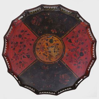 Victorian Polychrome Painted TÃ´le Tray