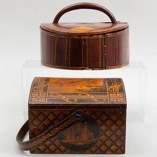 Regency Picnic Box with Domed Top and One Inlaid Picnic Box