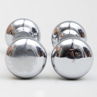 Set of Fourteen Chrome Doorknobs