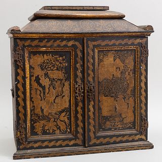 Chinoiserie Style Penwork Cabinet 