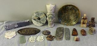 Vintage Lot of Asian Jade and Hardstone Items.