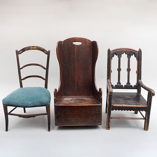 Group of Three Child's Chairs
