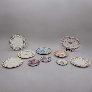 Lote de platos decorativos. Japón, Francia, Inglaterra y otros. Elaborados en porcelana Limoges, Royal Doulton, otros. Pzs: 9