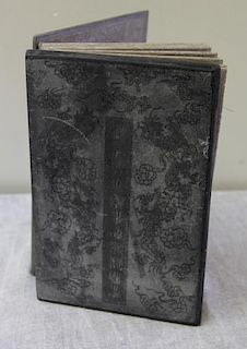 Carved Jade Book with 8 Double Sides.