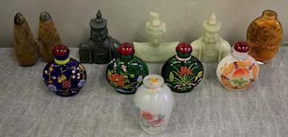 Lot of 10 Vintage Asian Snuff Bottles.