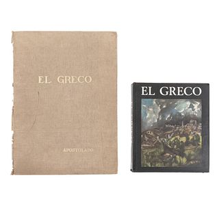 Arreola, Juan José / Gudiol, José. a) El Greco Apostolado. Ejemplar numerado y dedicado. b) El Greco. 1541 - 1614. Piezss: 2.