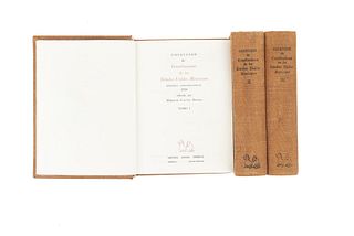 LOTE DE LIBROS: Colección de Constituciones de los Estados Unidos Mexicanos.  Galván Rivera, Mariano (Editor). México: 1988.Pzs:3
