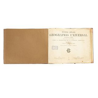 LOTE DE LIBRO: Nuevo Atlas Geográfico Universal. Bouret, Ch. París - México: Librería de Ch. Bouret, 1879.