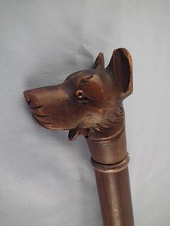 JOINTED DOG HEAD CANE 