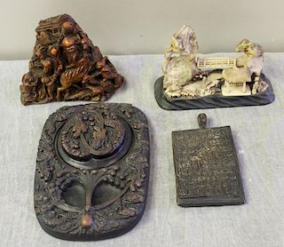 Lot of Vintage Asian Carved Wood Items.