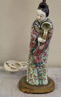Chinese Geisha Figure Mounted as a Lamp.