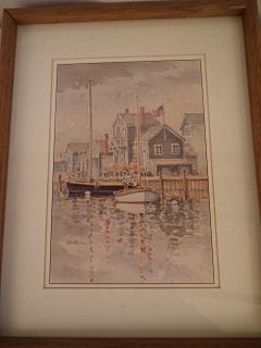 GS HILL NANTUCKET HARBOR PAINTING 