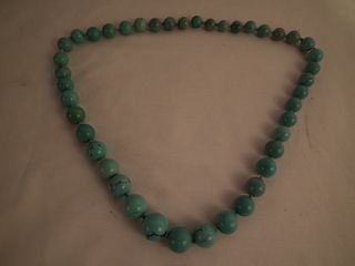 NAVAJO TURQUOISE BEAD NECKLACE 