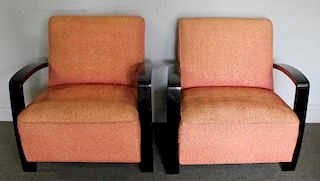 Vintage Pair of Deco Style Arm Chairs.