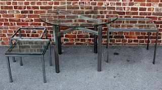Lot of Midcentury Chrome Tables.