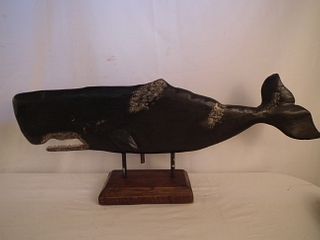 CARVED WHALE PLAQUE 