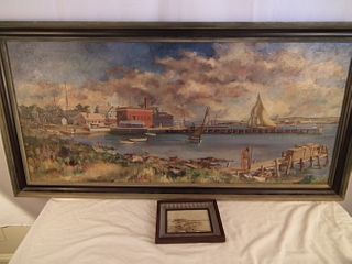 W.H. LITTLEFIELD WOODS HOLE FALMOUTH PAINTING 