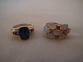 TWO 14K GOLD RINGS 