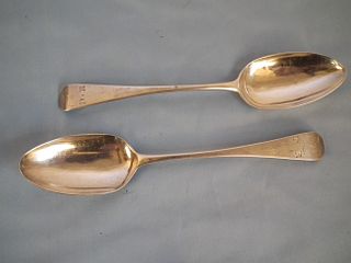 PAIR ENGLISH STERLING SPOONS