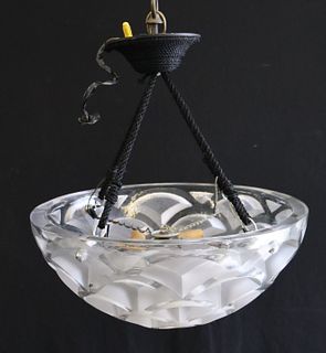 R.LALIQUE.Clear And Froster "Rinceaux" Chandelier