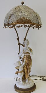 Wonderful Antique Porcelain Figural Lamp