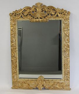 San Miguel Large And Finely Carved Giltwood Mirror