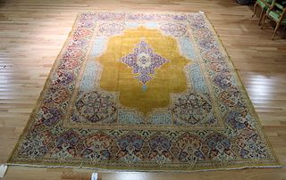Antique And Finely Hand Woven Kerman Carpet .