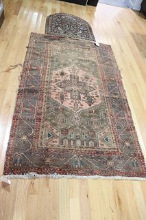 Antique And Finely Hand Woven Area Carpet With