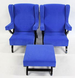 Vintage Pair Of Midcentury Style Upholstered Chair