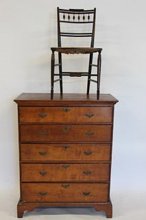 Antique American Chest Together With A Hitchcock