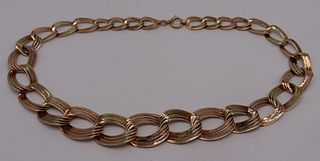 JEWELRY. Signed Vintage 14kt Gold Necklace.
