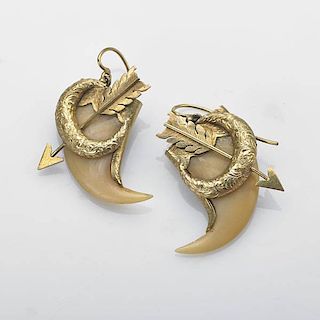 VICTORIAN TIGER CLAW EARRINGS