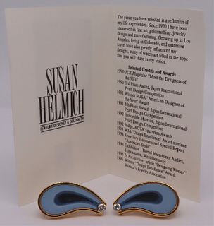 JEWELRY. Susan Helmich 18kt Gold, Agate, and