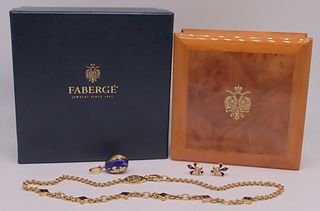 JEWELRY. Faberge 18kt Gold Jewelry Grouping.
