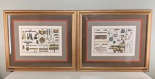 Two Framed Hand Colored Engavings by Scattaglia