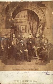 Lincoln and Union Commanders Cabinet Photograph