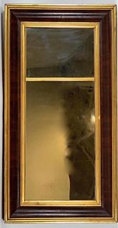 Federal Mahogany and Gilt Wood Wall Mirror, 19thc.