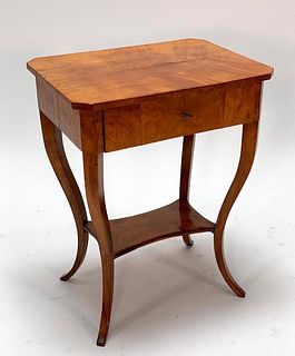 Biedermeier Birch Wood Sewing Stand, c.1815