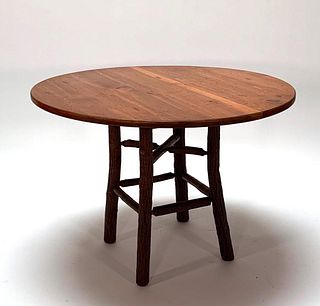 Rustic Pine and Log Table