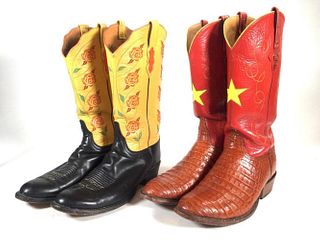 Two Pairs of Lucchese Cowboy Boots
