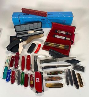 A Collection of Knives Including Gutmann, Gerber, Tekna