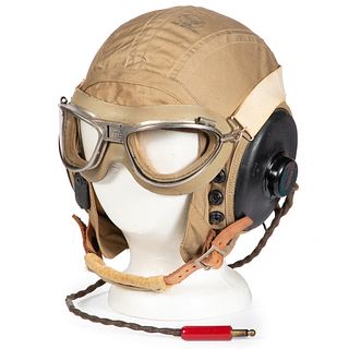 U.S. Model AN-H-15 Army Air Force Helmet with Goggles
