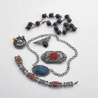 COLLECTION OF EARLY 20TH C. SILVER JEWELRY