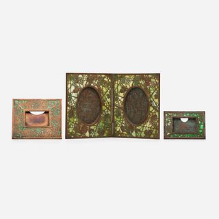 Tiffany Studios, collection of three Grapevine frames